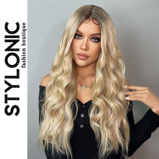 Stylonic Fashion Boutique Lace Front Synthetic Wig Long Blonde Lace Front Wig Long Blonde Lace Front Wig - Stylonic Wigs
