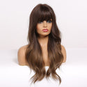 Stylonic Fashion Boutique Synthetic Wig Long Brown Wavy Wig Long Brown Wavy Wig - Stylonic Fashion Boutique