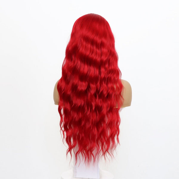 Stylonic Fashion Boutique Lace Front Synthetic Wig Long Curly Wavy Red Lace Front Wig Long Curly Wavy Red Lace Front Wig | Red Wigs | Stylonic