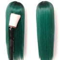 Stylonic Fashion Boutique Synthetic Wig Green  P2 / 26inches Long Green Wig with Bangs Long Green Wig with Bangs - Stylonic Fashion Boutique