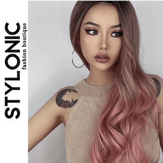 Stylonic Fashion Boutique Synthetic Wig Long Pink Wig Long Pink Wig - Stylonic Wigs