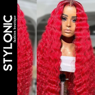 Stylonic Fashion Boutique Human Hair Wig Long Red Hair Wig Long Red Hair Wig - Stylonic Wigs