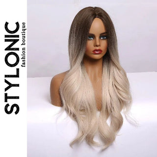 Stylonic Fashion Boutique Synthetic Wig Long Water Wave Platinum Wig Long Water Wave Platinum Wig - Stylonic Wigs