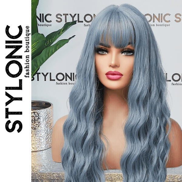Stylonic Fashion Boutique Synthetic Wig lc194-1 Long Wavy Blue Wig Long Wavy Blue Wig - Stylonic Wigs