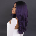 Stylonic Fashion Boutique Long Wavy Deep Purple Lace Front Wig