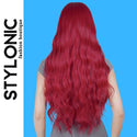 Stylonic Fashion Boutique LC2084-1 Long Wine Red Wigs with Bangs Long Wine Red Wigs with Bangs - Stylonic Wigs
