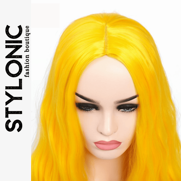 Stylonic Fashion Boutique Synthetic Wig Long Yellow Wig Wigs - Long Yellow Wig | Yellow Wigs | Stylonic Fashion Boutique
