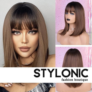 Stylonic Fashion Boutique Synthetic Wig Medium Brown Wig Medium Brown Wig - Stylonic Fashion Boutique