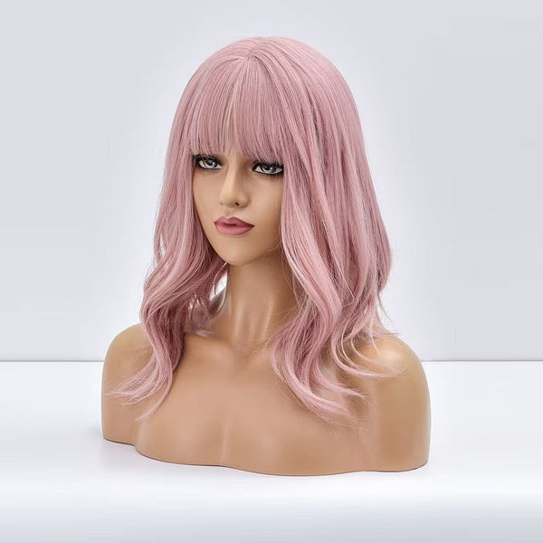 Stylonic Fashion Boutique Synthetic Wig Medium Length Pastel Pink Wig Pastel Pink Wig - Stylonic Wigs