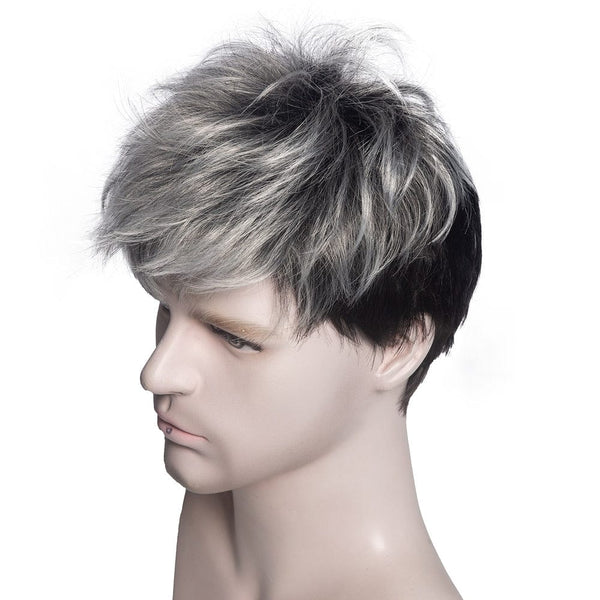 Stylonic Fashion Boutique Synthetic Wig Men's Silver Hair Wig Men's Silver Hair Wig - Stylonic Wigs