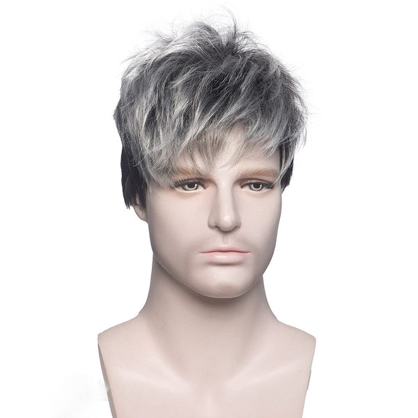 Stylonic Fashion Boutique Synthetic Wig Men's Silver Hair Wig Men's Silver Hair Wig - Stylonic Wigs