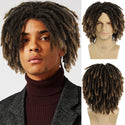 Stylonic Fashion Boutique Synthetic Wig Ombre Light Brown / 10inches Men's Twist Hair Dreadlocks Wig Men's Wigs | Men's Twist Hair Dreadlocks Wig - Stylonic