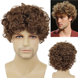 Stylonic Fashion Boutique Brown Men's Wigs Natural Hairstyle Brown