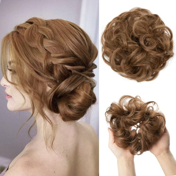 Stylonic Fashion Boutique Hair Extensions Light Golden Brown Messy Hair Bun Messy Hair Bun - Stylonic Fashion Boutique