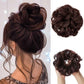 Dark Auburn Messy Hair Bun