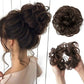 Dark Brown Messy Hair Bun