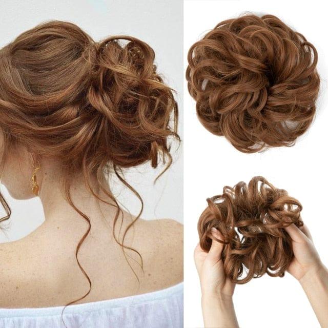 Copper Messy Hair Bun