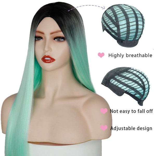 Stylonic Fashion Boutique Synthetic Wig Mint Green Wig Wigs - Mint Green Wig | Stylonic Fashion Boutique