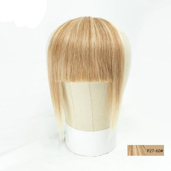 Stylonic Fashion Boutique Hair Extensions P27-60 Natural Human Hair Clip on Bangs Natural Human Hair Clip on Bangs - Stylonic Fashion Boutique