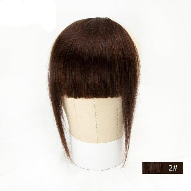 Brown Clip On Bangs