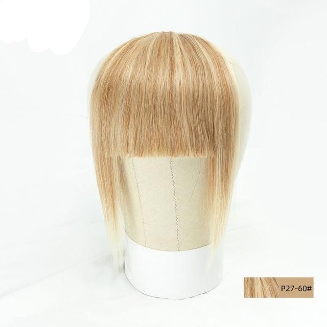 Mixed Blonde Clip On Bangs