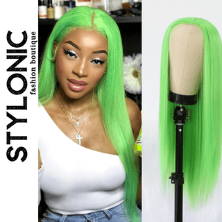Stylonic Fashion Boutique Lace Front Synthetic Wig Neon Green Wig Neon Green Wig - Stylonic Wigs
