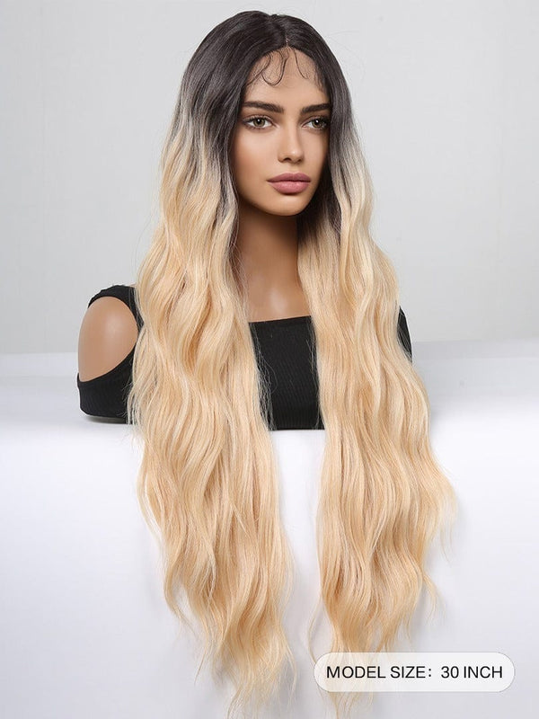 Stylonic Fashion Boutique Lace Front Synthetic Wig Ombre Blonde Lace Front Wig Ombre Blonde Lace Front Wig - Stylonic Wigs