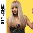 Stylonic Fashion Boutique Synthetic Wig Ombre Blonde to Brown Wig with Bangs Ombre Blonde Wig - Stylonic Wigs