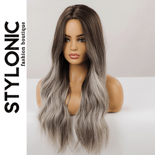 Stylonic Fashion Boutique Ombre Brown Ash Gray Wig