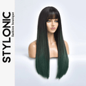 Stylonic Fashion Boutique Synthetic Wig Ombre Green Wig Wigs - Ombre Green Wig | Stylonic Fashion Boutique