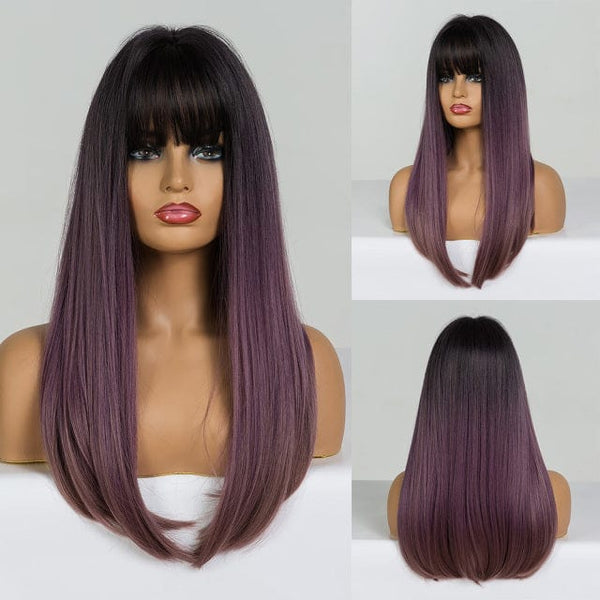 Stylonic Fashion Boutique Synthetic Wig Ombre Purple Wig Ombre Purple Wig - Stylonic Fashion Boutique