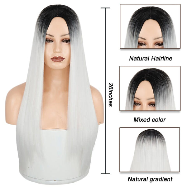 Stylonic Fashion Boutique Synthetic Wig Ombre White Wig Ombre White Wig - Stylonic Fashion Boutique