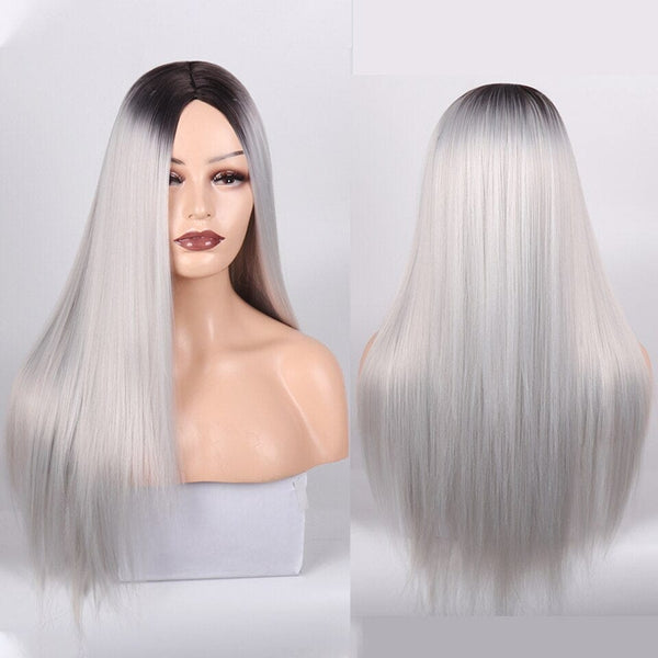 Stylonic Fashion Boutique Synthetic Wig Ombre White Wig Ombre White Wig - Stylonic Fashion Boutique