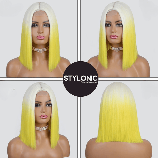Stylonic Fashion Boutique Lace Front Synthetic Wig Ombre Yellow Wig Wigs - Ombre Yellow Wig | Yellow Wigs | Stylonic Fashion Boutique