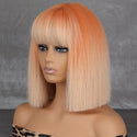 Stylonic Fashion Boutique Synthetic Wig Orange Bob Wig Wigs - Orange Bob Wig - Stylonic Fashion Boutique