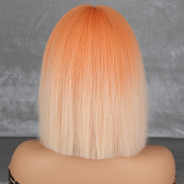 Stylonic Fashion Boutique Synthetic Wig Orange Bob Wig Wigs - Orange Bob Wig - Stylonic Fashion Boutique