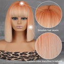 Orange Bob Wig Wigs 