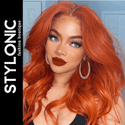 Stylonic Fashion Boutique Human Hair Wigs Orange Ginger Human Hair Wig Ginger Human Hair Wig - Stylonic