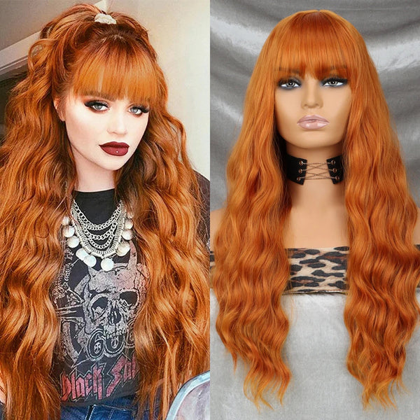 Stylonic Fashion Boutique Synthetic Wig Orange Wig Orange Wig - Stylonic Premium Wigs