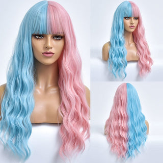 Stylonic Fashion Boutique Synthetic Wig Pink and Blue Wig Pink and Blue Wig - Stylonic Fashion Boutique