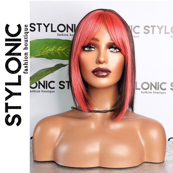 Stylonic Fashion Boutique Synthetic Wig Pink Bangs Wig Pink Bangs Wig - Stylonic Premium Wigs