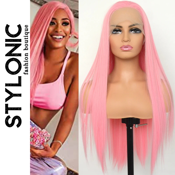 Stylonic Fashion Boutique Lace Front Synthetic Wig Pink Lace Wig Pink Lace Wig - Stylonic Wigs
