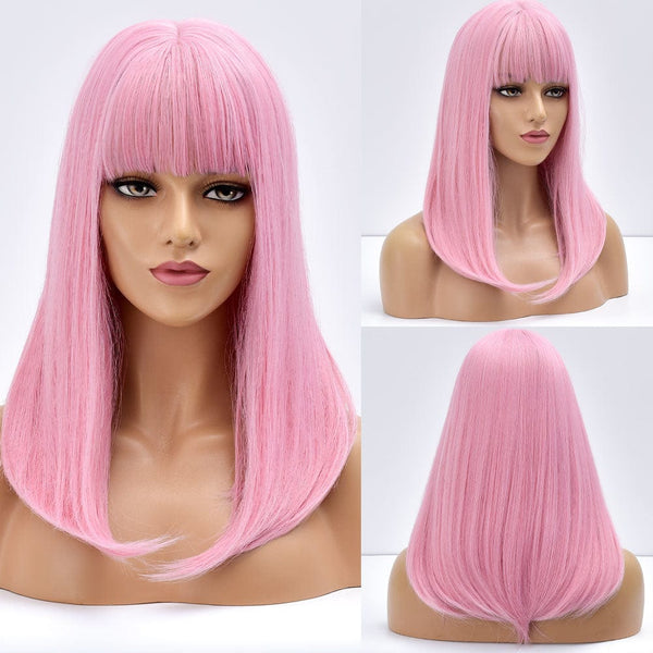 Stylonic Fashion Boutique Synthetic Wig Pink Wig Pink Wig - Stylonic Wigs