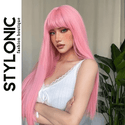 Stylonic Fashion Boutique Synthetic Wig Pink Wig Bangs Pink Wig Bangs - Stylonic Premium Wigs