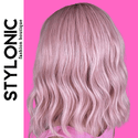 Stylonic Fashion Boutique Synthetic Wig Pink Wig with Fringe Pink Wig with Fringe - Stylonic