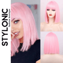 Stylonic Fashion Boutique Synthetic Wig Pink Wigs Bob Wigs - Pink Wigs Bob | Pink Wigs | Stylonic Fashion Boutique