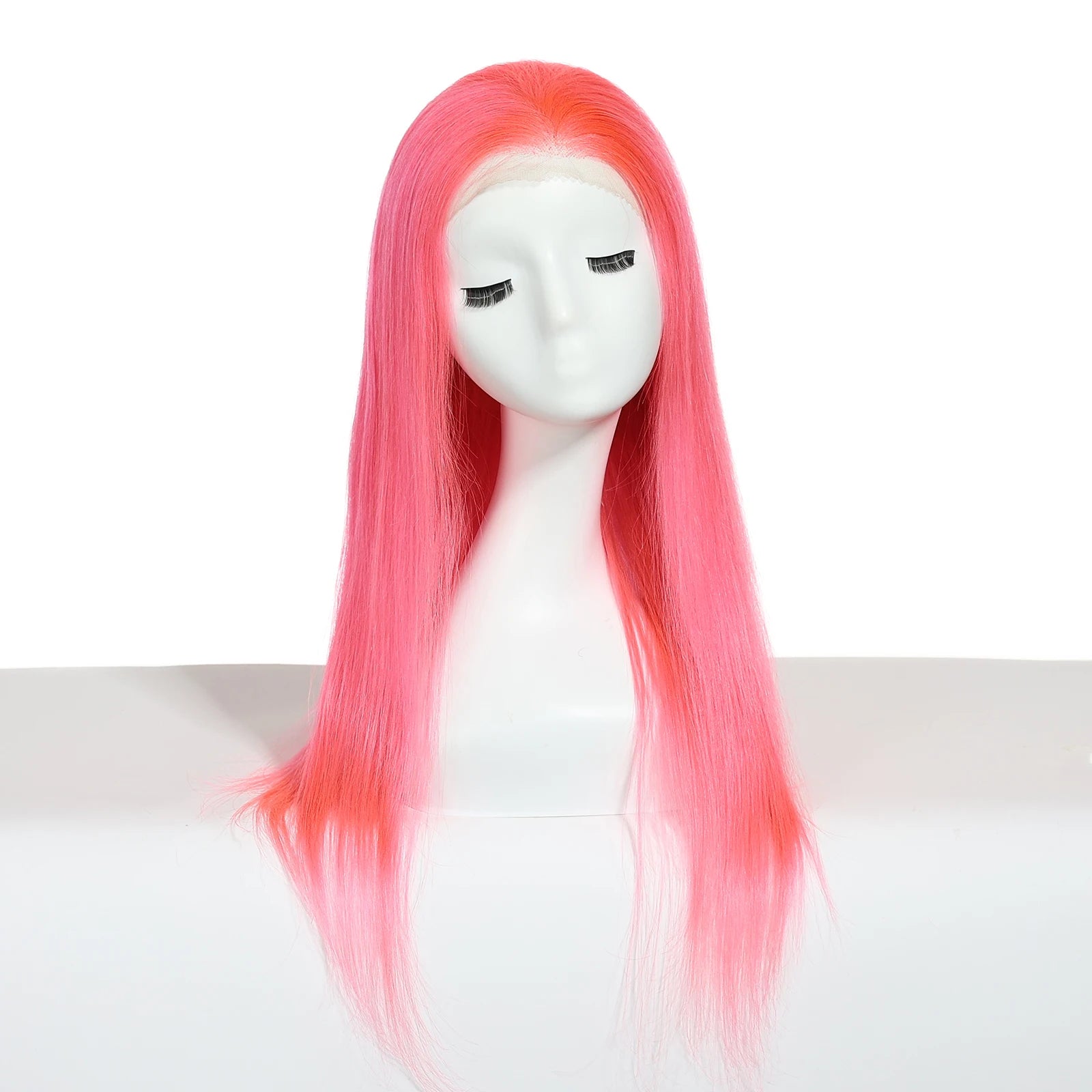 pink lace front wig human hair