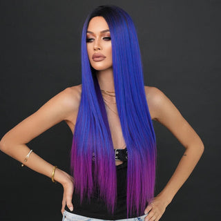 Purple and Blue Wig