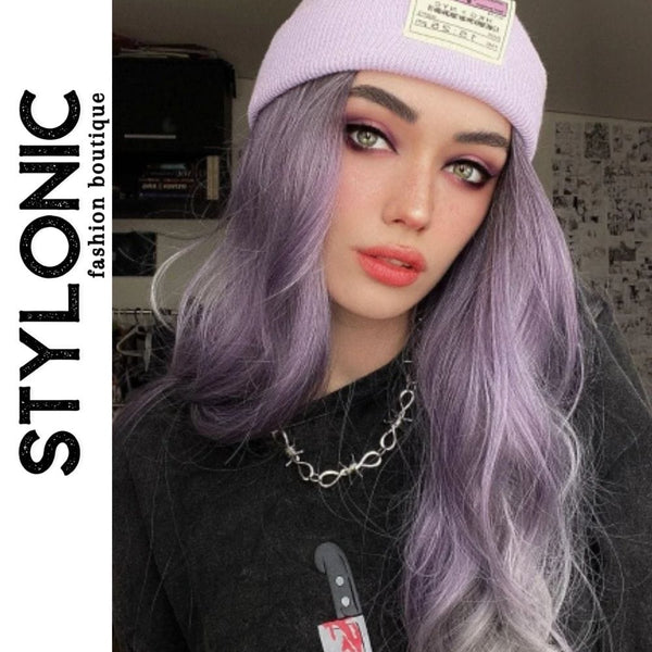 Stylonic Fashion Boutique Synthetic Wig Purple and Grey Wig Purple and Grey Wig- Stylonic Fashion Boutique