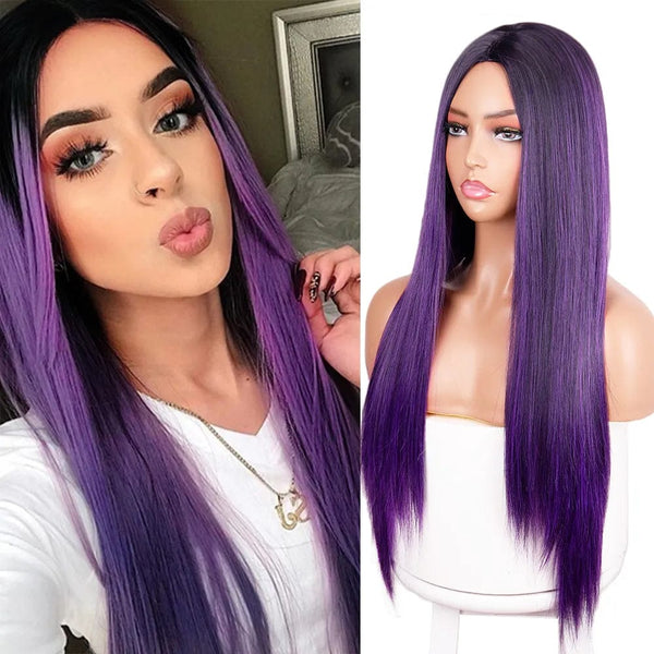 Stylonic Fashion Boutique Synthetic Wig Purple Synthetic Cosplay Wig Purple Synthetic Cosplay Wig - Stylonic Premium Wigs